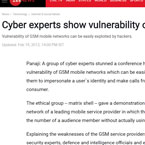Cyber experts show vulnerability of GSM networks